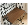 Black / Walnut 5Tier Kitchen Storage Bakers Rack