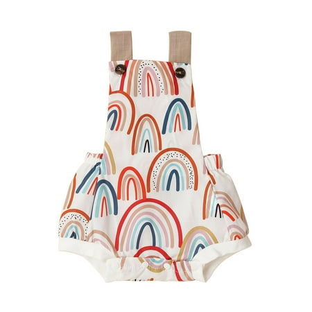 

Carolilly Baby Girls Summer Sleeveless Romper Backless Jumpsuit Infant Sweet One-piece Clothes