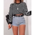 thumbnail image 1 of One opening Fashion Women's Long Sleeve Crop Top T-Shirts Casual Women Loose Pullover Tops Spring Clothes Outdoor Short T-Shirt Suits, 1 of 5