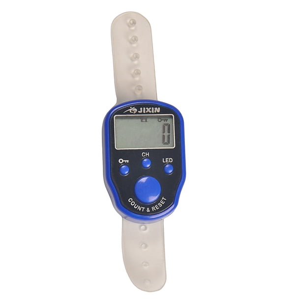Toystoory Anillo electrónico ABS para piscina, contador de recitación LED multifuncional y duradero, contador de dedos Electrodomésticos Azul oscuro