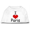 I Love Paris Screen Print Shirts White XS (8)