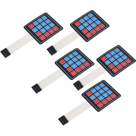 4 x 4 Matrix Array Membrane Switch Keypad Keyboard 16 Key Matrix Array Membrane Switch Keypad Keyboard 4 x 4 Keypad Keyboard 16 Keypad Keyboard for Arduino 5PCS