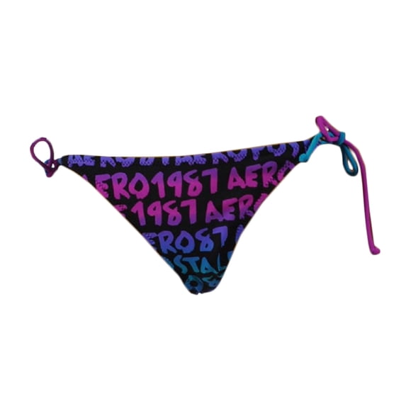 Aeropostale Mujeres Tops & Bottoms Mix N Match Bikini, Negro, Grande