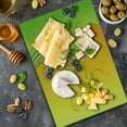 thumbnail image 5 of Modern Cutting Board, Floral Flower Swirls Leaves on the Branches Design Modern Print, Decorative Tempered Glass Cutting and Serving Board, Large Size, Pale Green Marigold, by Ambesonne, 5 of 5