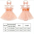 thumbnail image 3 of FYMNSI Baby Girl 1st Birthday Outfit One Year Old Spaghetti Straps Tulle Romper Summer Sleeveless Tutu Dresses with Headband 6-12 Months Peach, 3 of 10