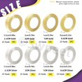 thumbnail image 2 of 8 Rolls 200 Yards in Total 2 Colors Glitter Silver Gold Ribbon, Metallic Glitter Ribbon, Gift Wrap Ribbons Approx 1/4" 2/5" 4/5" 1" Width for Gift, 2 of 7