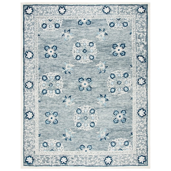 SAFAVIEH Suzani Virginia Oriental Area Rug, Grey/Ivory, 8' x 10'