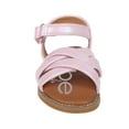 thumbnail image 5 of bebe Girl's Fisherman, Gladiator and Braided Strappy with Flower, Butterfly and Rhinestone Details - Flat Sandals for Toddler/Little Kid/Big Kid, Pink, 10, 5 of 8