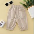 thumbnail image 6 of EnJoCho Toddler Baby Boys Pull On Cotton Shorts Pants Kids Summer Knee Length Elastic Waist Harem Pants with Pockets 12 Month Easter Outfit Boy Sweatpants 2t Cotton, 6 of 9