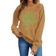 thumbnail image 2 of TaTaai Women Casual No Hood St Patrick's Day Printed Sweatshirt Crew Neck Long Sleeve Top Ladies Daily Commute Festival Wear Soft Warm Comfortable Stylish Pullover Top Gift, 2 of 6