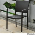 thumbnail image 3 of International Caravan  Barcelona Resin Wicker/Aluminum Outdoor Dining Chairs (Set of 6), 3 of 5