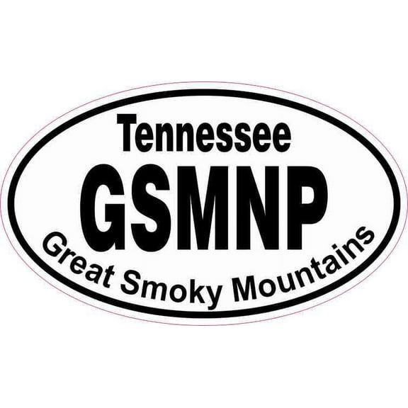 5in x 3in Oval Great Smoky Mountains Sticker