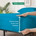 thumbnail image 5 of Bedding Series 600-Thread Count Soft Egyptian Cotton Luxurious 4-PCs Sheet Set Fits Easily Fit upto 9-12" Inch Deep Pockets Solid Pattern ( RV King, Turquoise ), 5 of 6