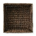thumbnail image 6 of Casafield 10.5" x 10.5" Water Hyacinth Storage Baskets, Espresso - Set of 4 Collapsible Cube Organizers, Woven Bins for Bathroom, Bedroom, Laundry, Pantry, Shelves, 6 of 7
