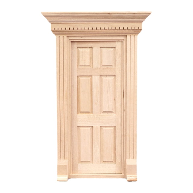 EeaseMX 1 juego de mini puerta de madera decorativa, mini casa de simulación, puerta pequeña decorativa.