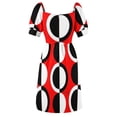 thumbnail image 5 of Red Black White Mod Circles Sleeveless Dress dresses for official occasions women's evening dresses, 5 of 6