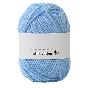 kkbbma under $5 Crochet Yarn, 25g Milk Cotton Yarn Hand Knitting Crochet Wool, SoftBabyCotton DIY Craft Yarn, Colorful Knitting Yarn for Scarves Hats, Beginner Friendly Crochet Yarn