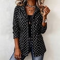 thumbnail image 2 of Tqcoqu Women's Polka Dot Oversized Jacket, Lapel Zip Up Casual Waterproof Coat with Multiple Pockets,Women's,Size S-XXXL, 2 of 8