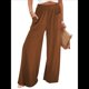 thumbnail image 2 of Pantalones de Yoga de Pierna para Mujer, Informales, Holgados y Cómodos, de Cintura Alta, con Bolsillos. Marrón XXL, 2 of 8
