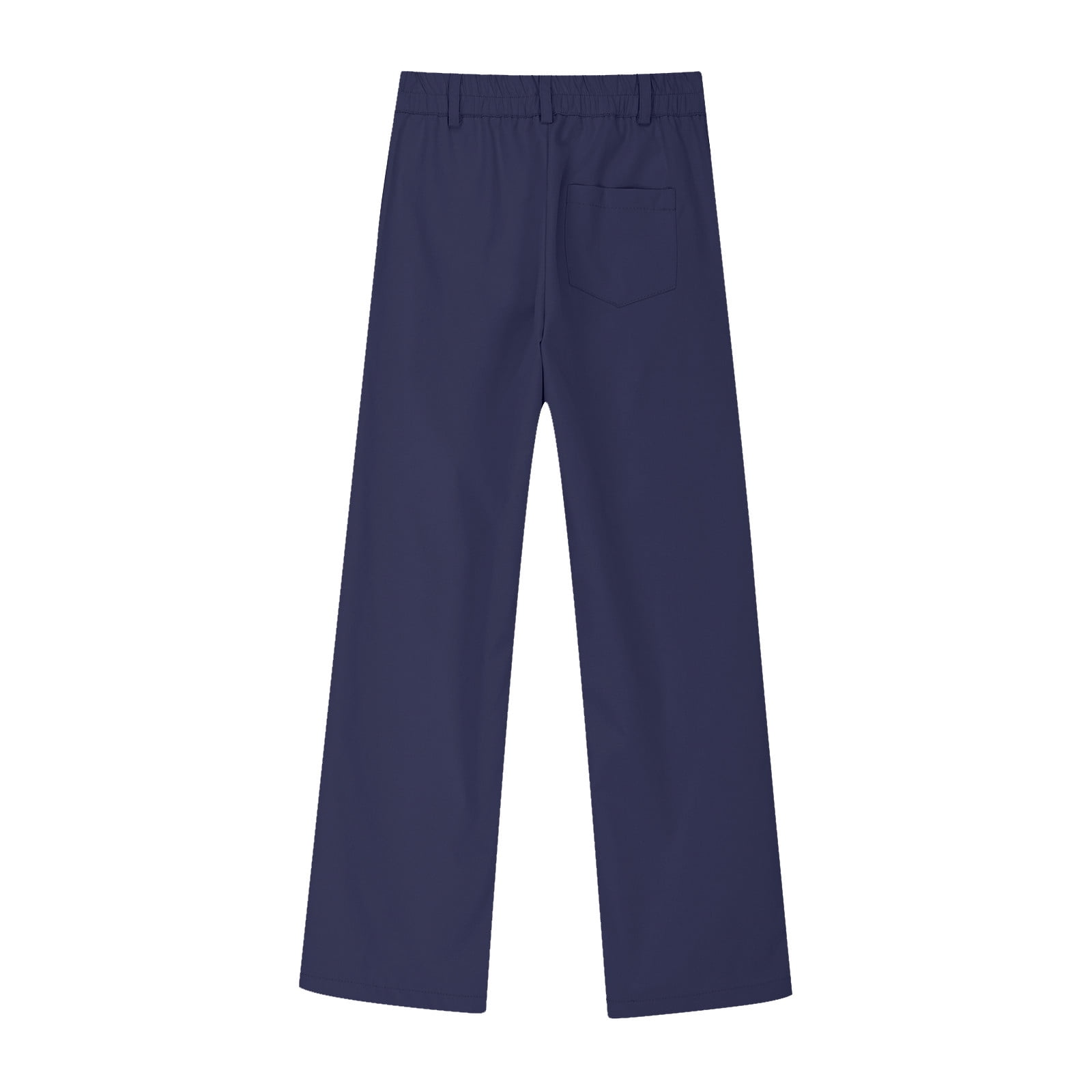 Boys School Uniform Pants Chino Pants for Toddler to Youth Girls Kids Adjustable Waist Cotton Regular Slacks Blue 15-16 Years