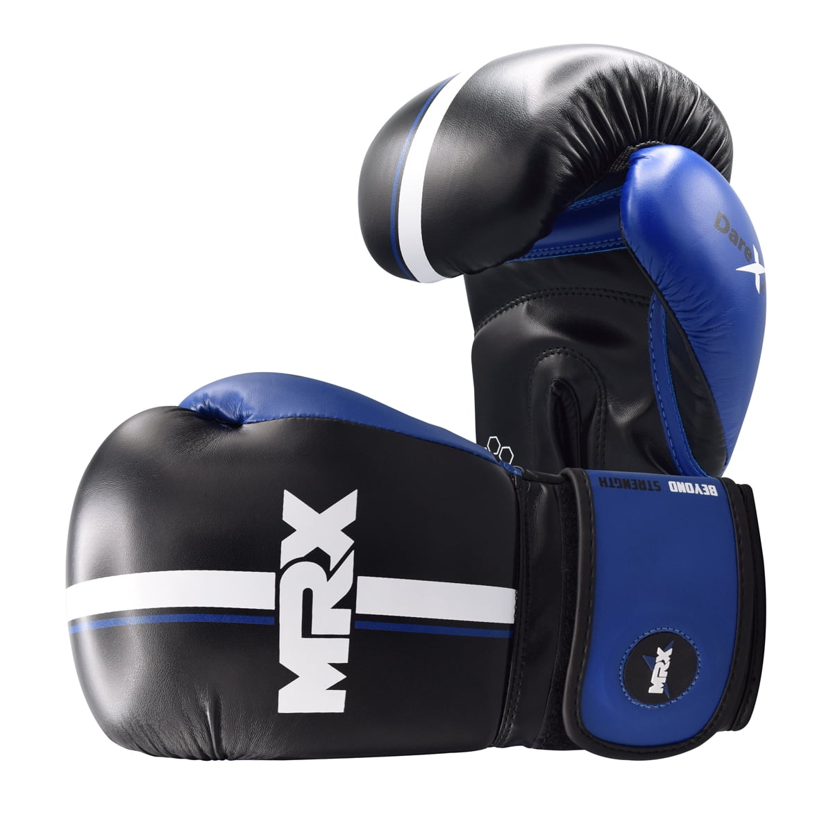 MRX Boxing Gloves for Men Women Boxing Training Gloves Kickboxing Muay Thai Sparring Punching Gloves Kickboxing Gloves Heavy Bag Workout Gloves for Boxing Durable Leather MMA Martial Arts|Black Blue
