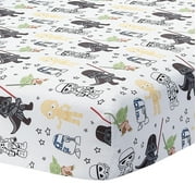 Lambs & Ivy Star Wars Classic Fitted Crib/Toddler Sheet - Yoda/Darth Vader