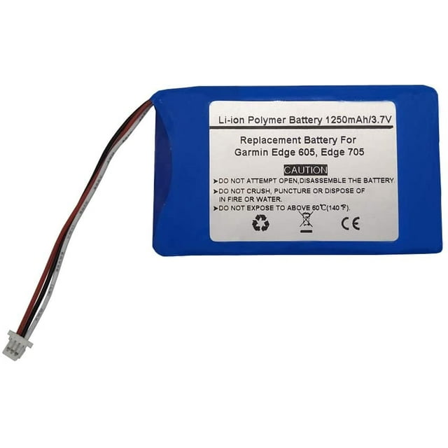 3.7V/1250mAh Replacement GPS Navigator y for Garmin Edge 605, Edge 705,361-00019-12