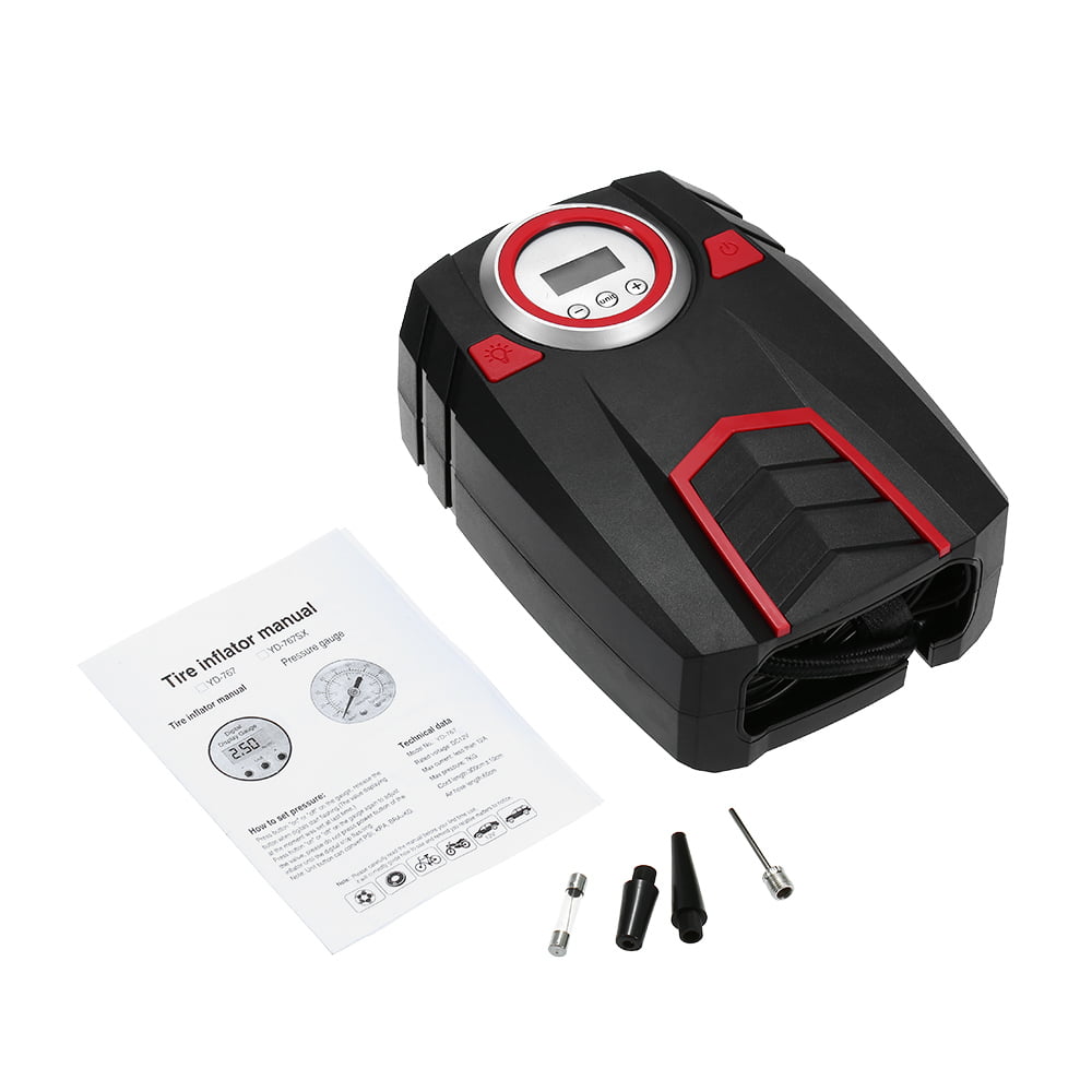 Vislone Tyre Inflator Air Compressor DC 12V Portable Pump with LED Digital Display up to 150PSI for Car Bicycle SUV Boat 