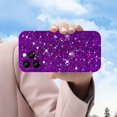 thumbnail image 6 of Compatible with iPhone 14 Pro Max Glitter Case Women Girls Bling Sparkle Phone Case Camera Lens Protection Slim Soft Bumper Shockproof Protective Cover for iPhone 14 Pro Max 6.7 inch, Purple, 6 of 12