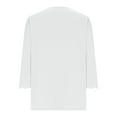 thumbnail image 5 of fatyb Womens Tops 3/4 Length Sleeve Loose Blouses Casual V Neck Shirts Solid Color Tee Tops for Women, 5 of 6