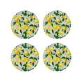 thumbnail image 2 of Balery 4 Pcs Lemon1leather Coasters Set, Drink Table Cup Coasters For Living Room Kitchen Coffee Decor, 2 of 9