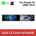 thumbnail image 3 of ZWNAV Dual 12.3 inch Screen Car Radio For Honda Fit 2008-2013 Android GPS Navigation Multimedia Video Player Stereo Receiver Head Unit, 3 of 15