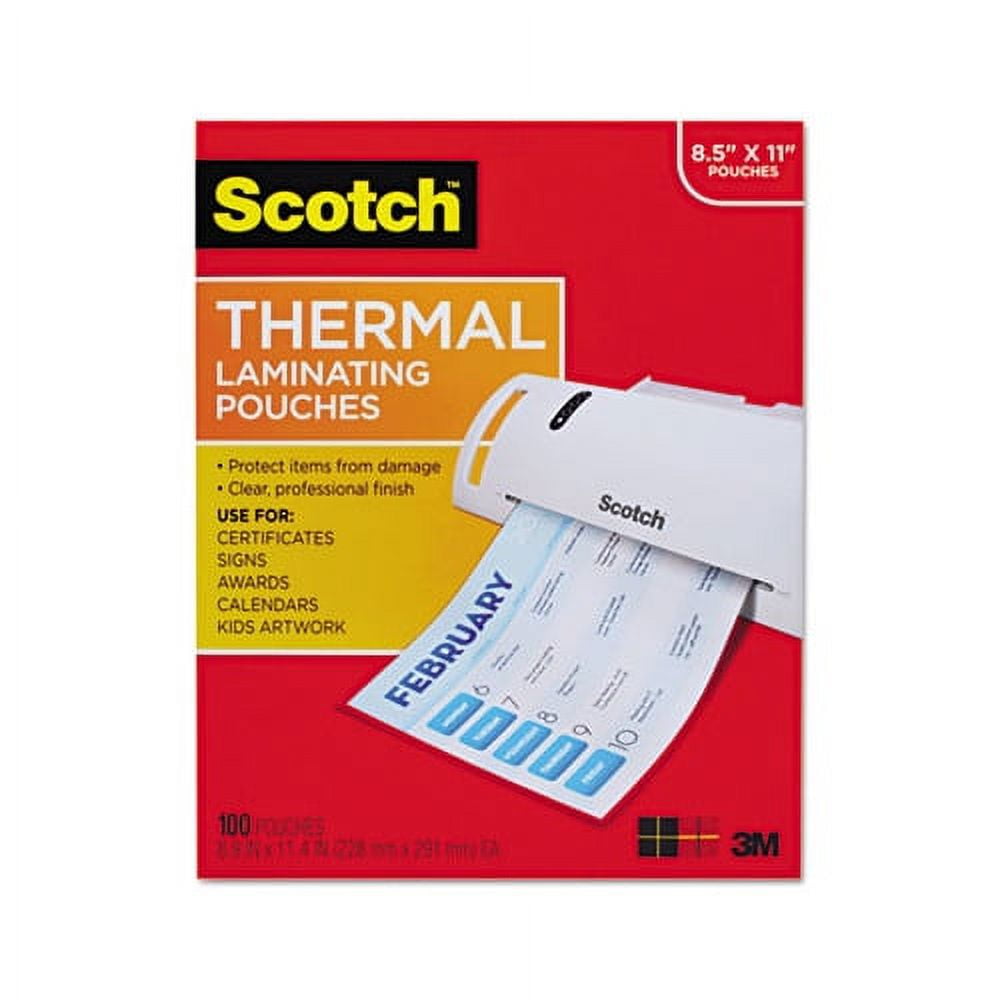 Laminating Pouches 3 mil, 9" x 11.5", Gloss Clear, 100/Pack