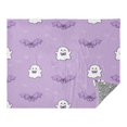 thumbnail image 2 of 70x55 Inches Glow in The Dark Blanket Cozy Throw Camping Blankets for Home and Outdoor Use Cute Purple Ghost Pattern, 2 of 8