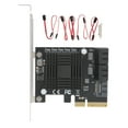 thumbnail image 1 of Expansion Card PCIE to 5 Ports SATA3.0 Module Converter Board JMB585 Chip for Computer, 1 of 8