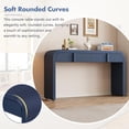 thumbnail image 5 of 55'' Fluted Console Table with Storage Drawers, Wood Modern Curved Entryway Table with Storage for EntryWay, Hallway, Foyer (Navy Blue), 5 of 9