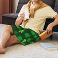 thumbnail image 6 of Bixox Men's Happy St. Patrick's Day5 printed lightweight casual shorts, soft sleep shorts with pockets., 6 of 7