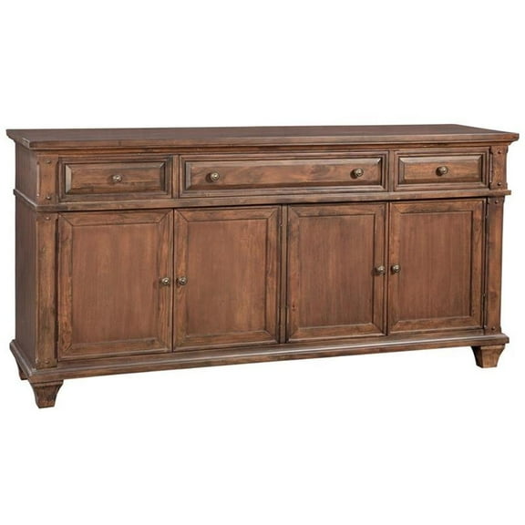 Bowery Hill Transitional Cherry 72" Cherry Finished Wood TV Console