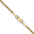 thumbnail image 2 of Diamond2Deal 14K Yellow Gold 2mm Diamond-Cut Rope Chain Necklace for Women 20", 2 of 6