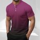 thumbnail image 2 of Top de Color Sólido Casual de los Hombres, Camiseta de Cuello Redondo Botón de Manga Corta de Moda para Uso Al Aire Libre Y Diario, Camiseta de Invierno Cómoda, 2 of 9