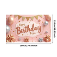 thumbnail image 3 of Yatrandify Decorative Design Happy Birthday to You Glitter Banner Balloon Decoration Party Backdrop for Birthday Party Indoor Decoration Photo Shoot, 3 of 7