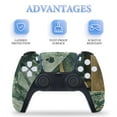thumbnail image 4 of Skin Sticker for PS5 Slim Standard Disc Digital Edition Console and Controllers Decals for Playstation 5 (Green Gold Marble Modern Luxury,,PS5 Disc Edition), 4 of 5