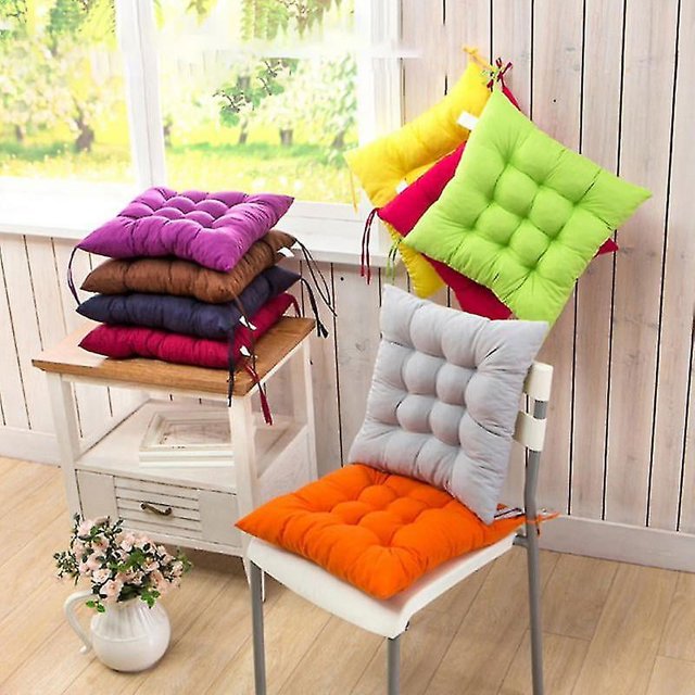 Almohadillas para asiento de silla de 40cm x 40cm con cordón compatibles con Patio, hogar, coche, sofá, oficina