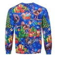 thumbnail image 4 of Mens Xmas Sweatshirts Festive Long Sleeve Soft Crewneck Pullover Sweatshirt Funny Graphic Xmas Gift Winter Casual Men's Sweatshirt Blue L, 4 of 4