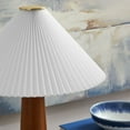 thumbnail image 6 of Modway Jessica Table Lamp With Pleated Fabric Shade in Walnut, 6 of 10