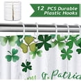 thumbnail image 3 of St Patrick''s Day Shower Curtain 72 x 72 Inch Irish Gnome Green Clover Shamrock Spring Decorative Bath Curtain Polyester Waterproof Bathroom Curtain with 12 Hooks, 3 of 6