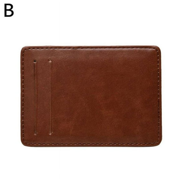 ZXCVWWE New Thin Vertical Men Wallet Small PU Leather Elastic Ribbon Purse Mini Bank Card ID Case Credit for Man Card