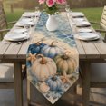 thumbnail image 6 of Thanksgiving Coastal Table Runner Linen Burlap Table Runner 72 Inches Long Fall Ocean Nautical Pumpkin Starfish Dresser Scarves for Kitchen Island Coffee Dining Room Party Holiday Decoration 14"x72", 6 of 8