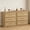 Oak, variant on LELELINKY 26" Fluted Tall Nightstand with 3 Drawers & Metal Handle, Modern Bedside Table for Bedroom, Living Room, Walnut