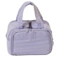 thumbnail image 1 of Naiovety Bolsa de maquillaje de gran capacidad y bien organizada que evita confusiones con 4 compartimentos. Almacenamiento y organización del hogar púrpura, 1 of 6